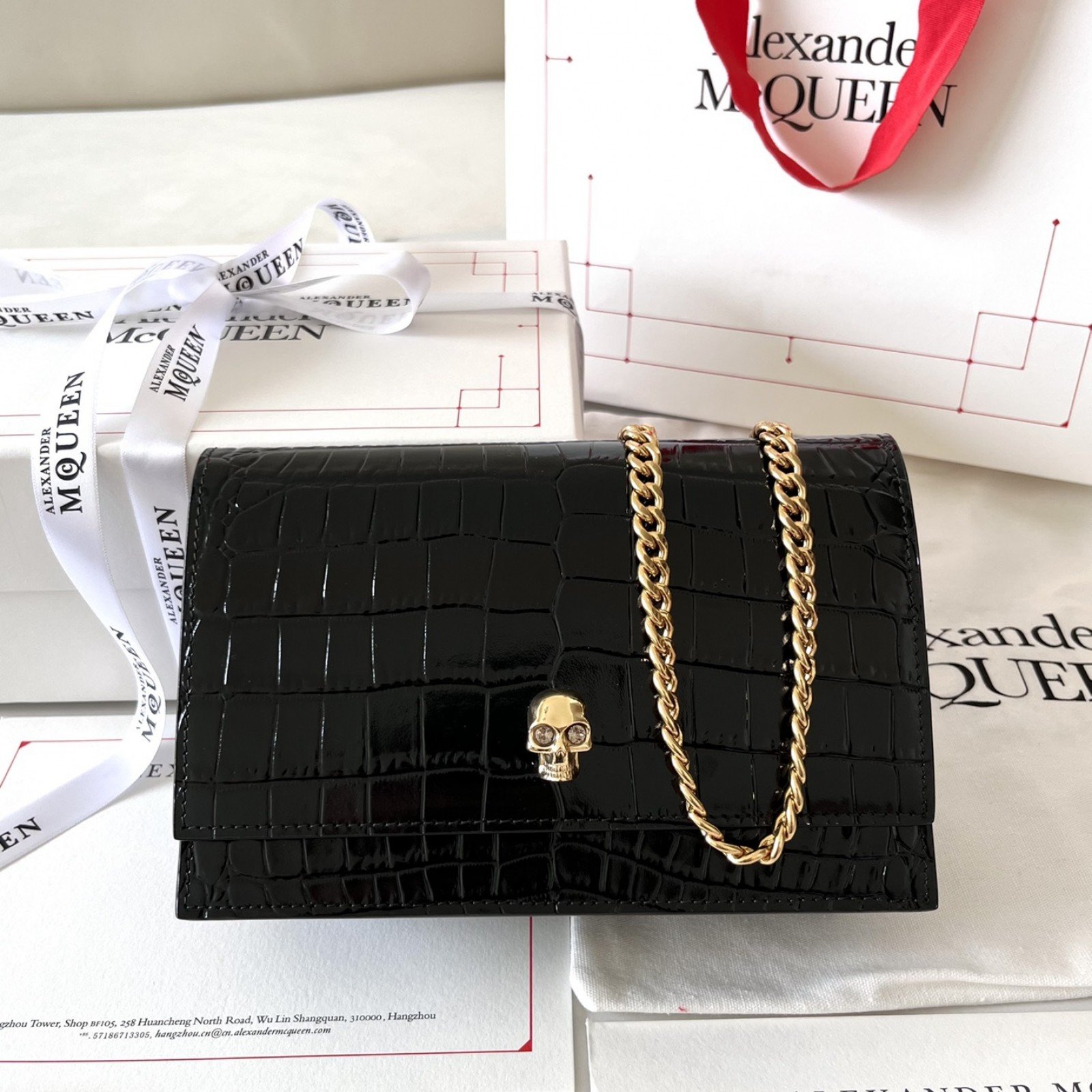 Alexander McQueen Skull Mini Bag 19*13*5cm 2025.4.17