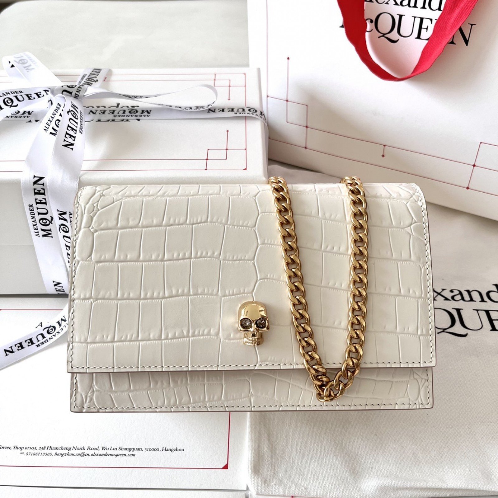 Alexander McQueen Skull Mini Bag 19*13*5cm 2025.4.17