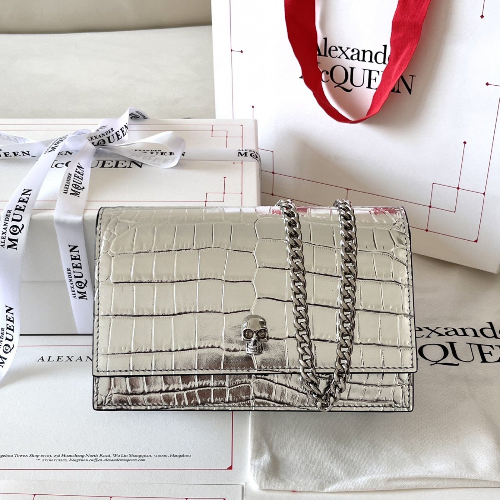 Alexander McQueen Skull Mini Bag 19*13*5cm 2025.4.17