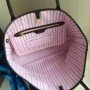 LV Neverfull Damier Ebene pink ballerine bag