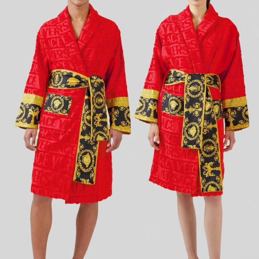 Versace robes for Men and Women Unisex Bathrobes, House Coats Barocco Sleeve