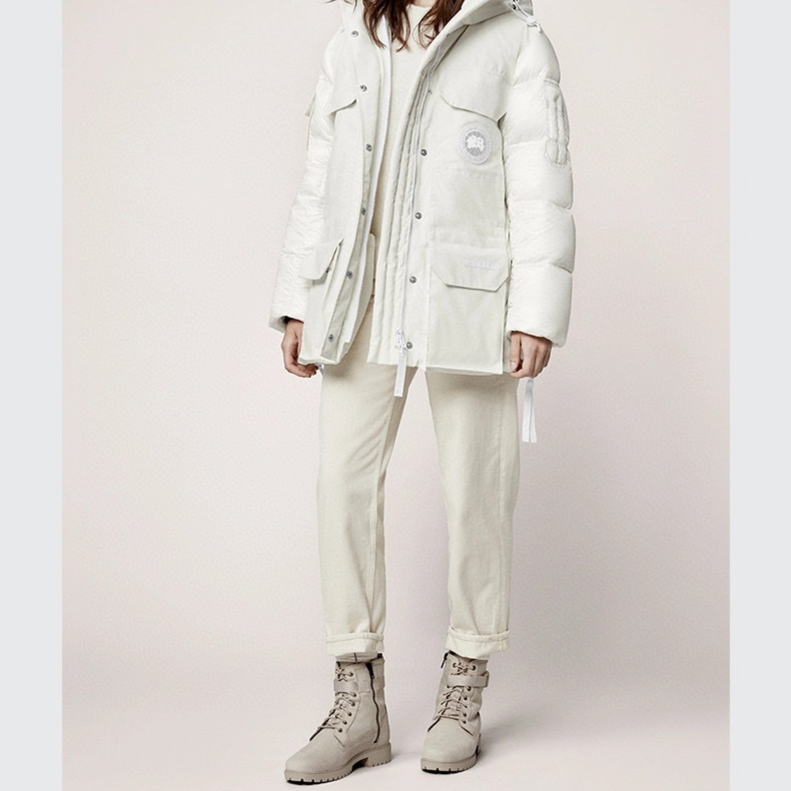 CN155 Mens Canada Goose AutumnWinter New Style Classic Fleece Hooded Casual Jacket