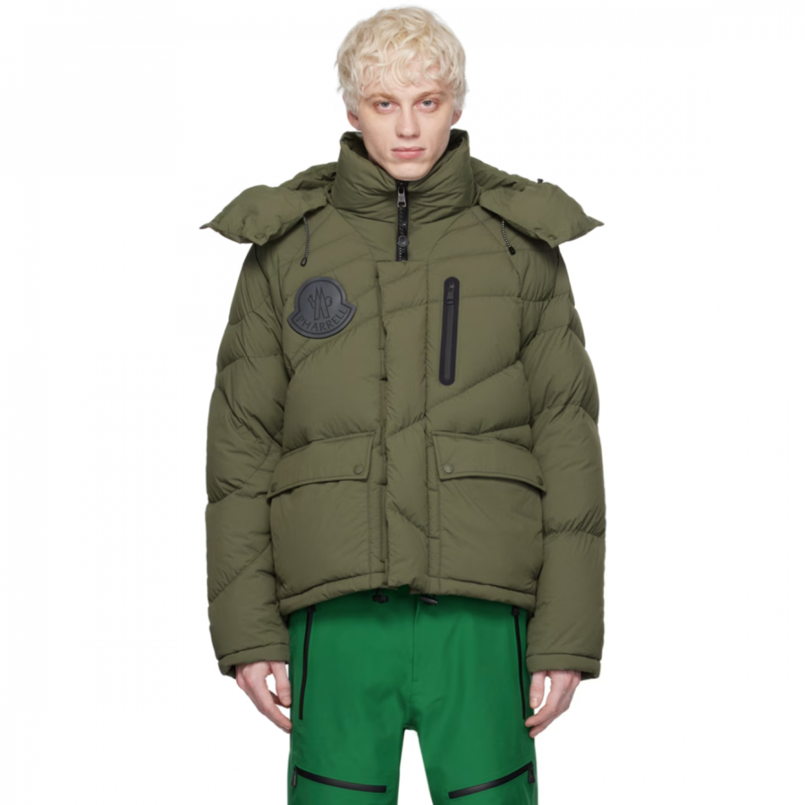 Moncler x Pharrell Williams Khaki Chestnut Short Down Jacket