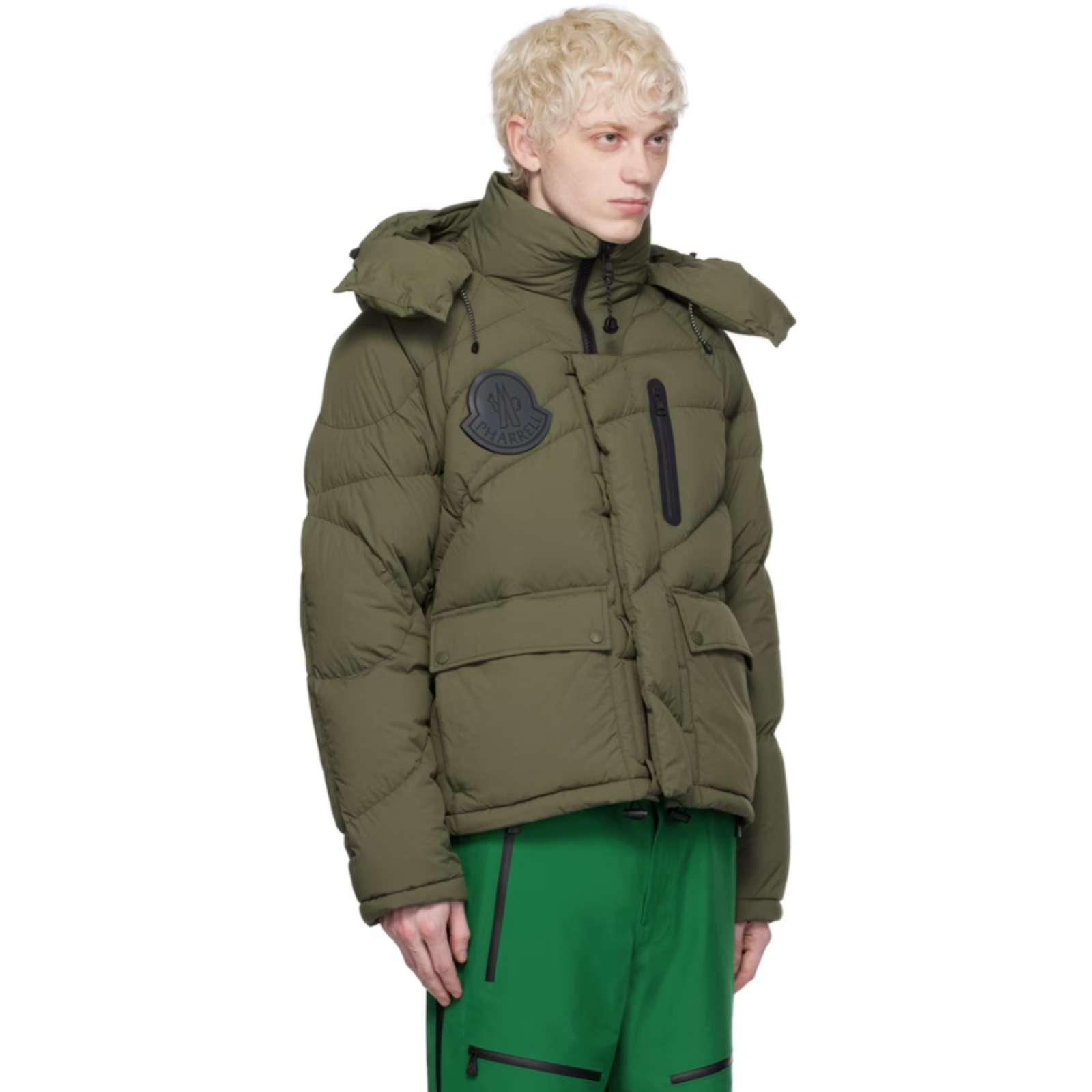 Moncler x Pharrell Williams Khaki Chestnut Short Down Jacket