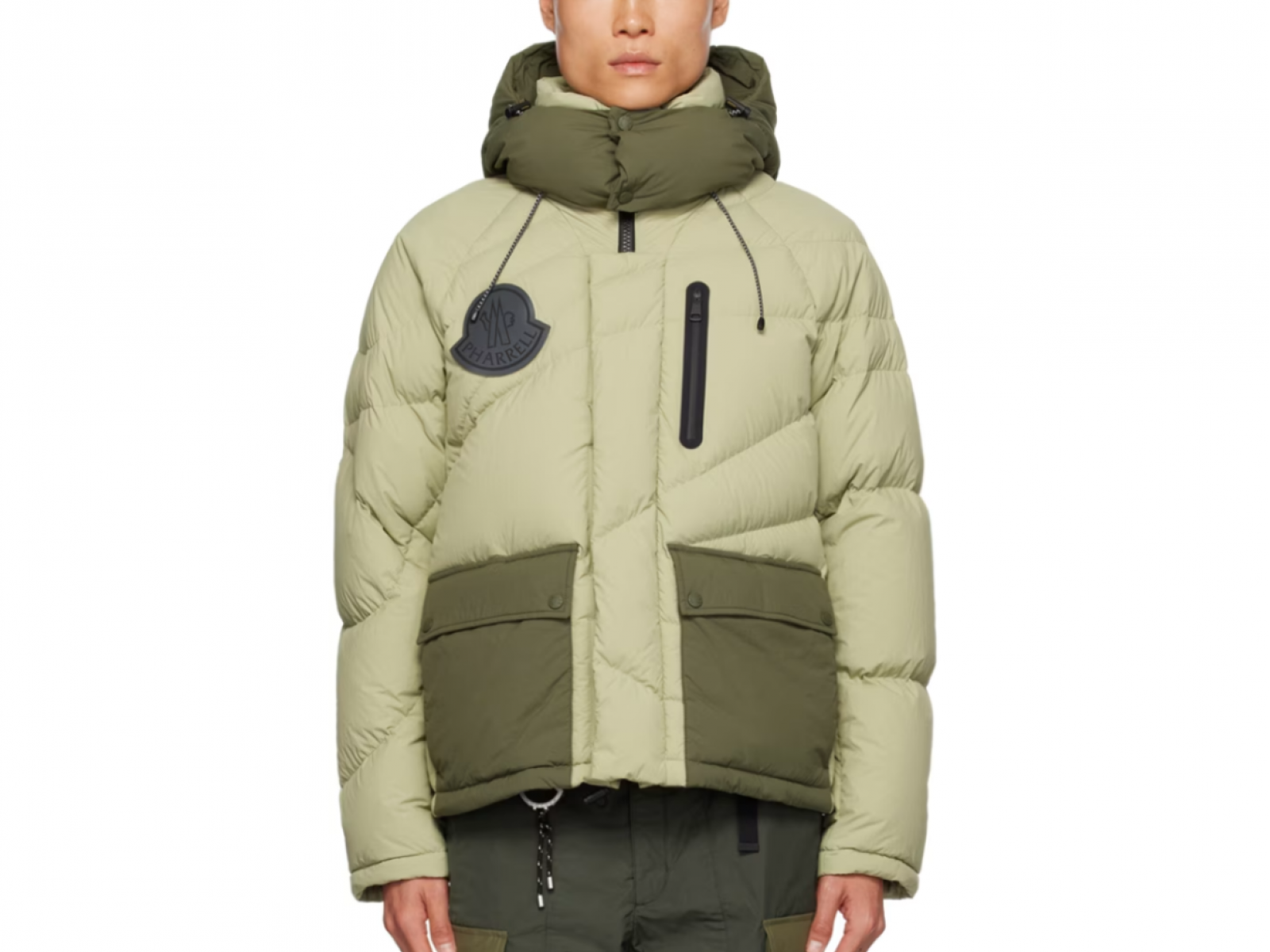 Pharrell Williams Green & Khaki Chestnut Down Jacket