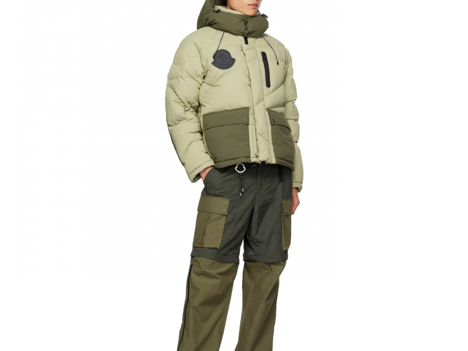 Pharrell Williams Green & Khaki Chestnut Down Jacket