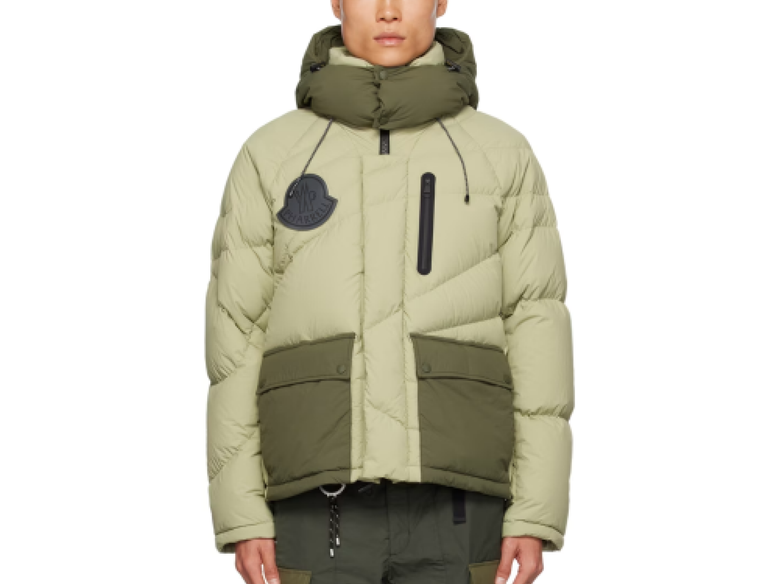 Pharrell Williams Green & Khaki Chestnut Down Jacket