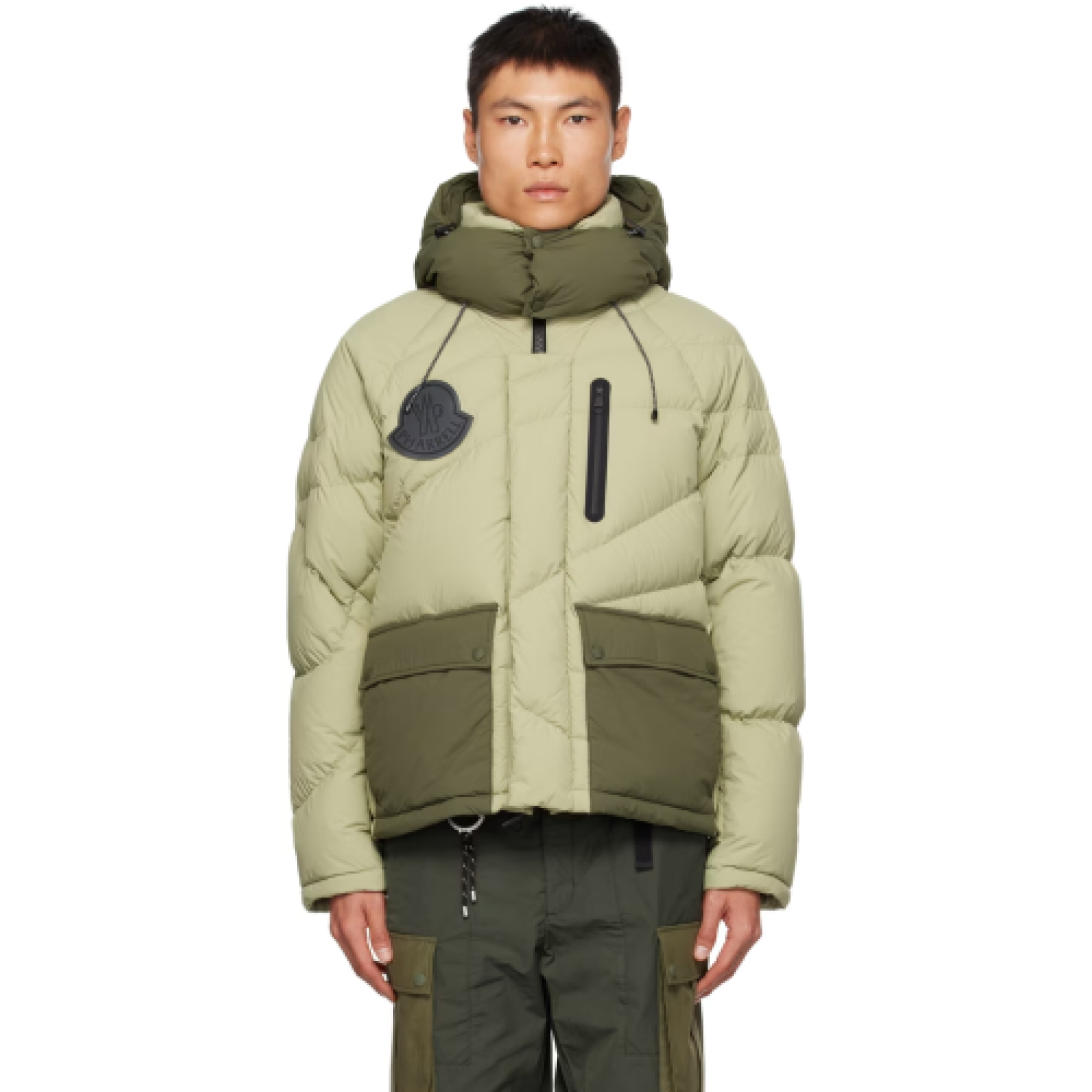 Pharrell Williams Green & Khaki Chestnut Down Jacket