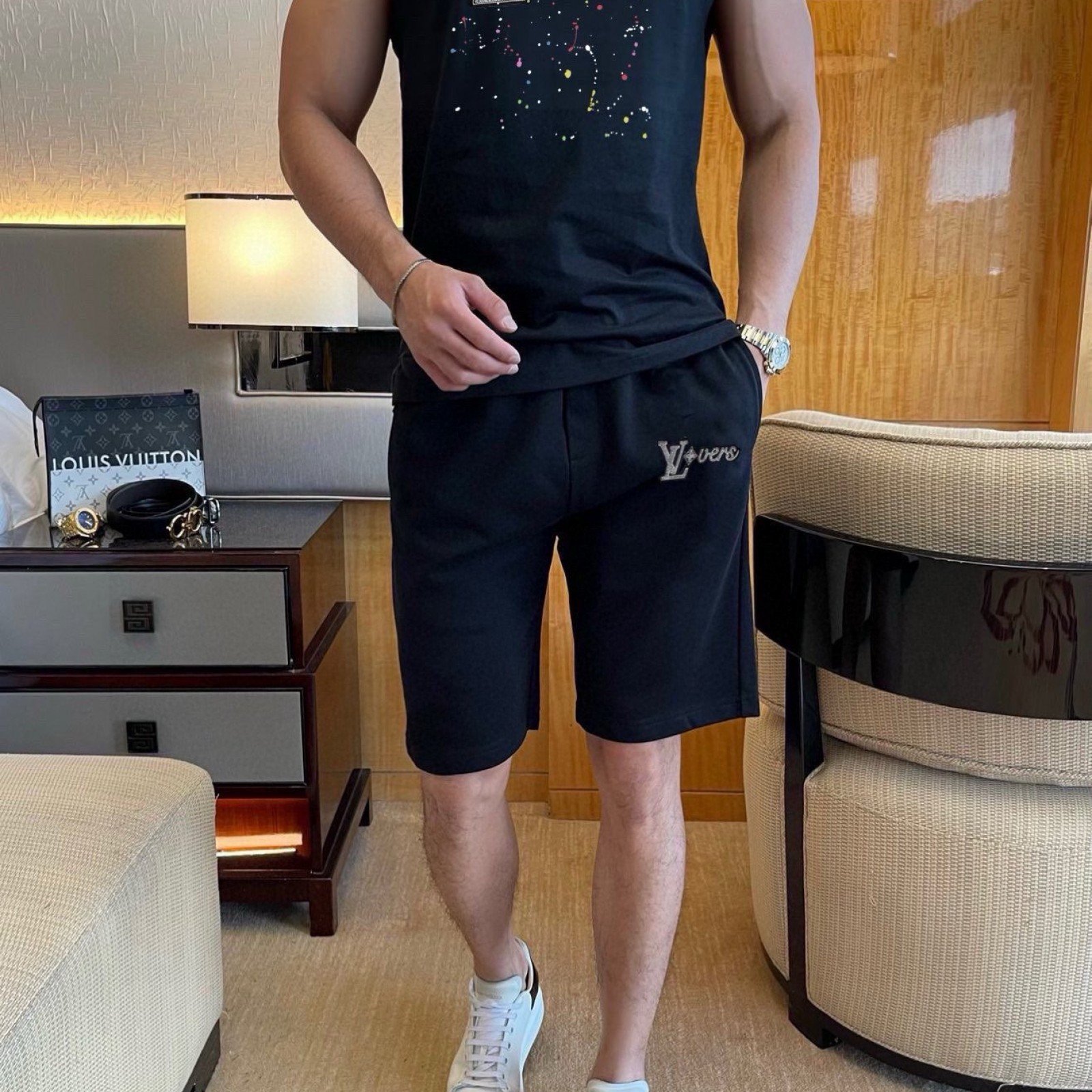 LV Men's Short Set M-5XL 