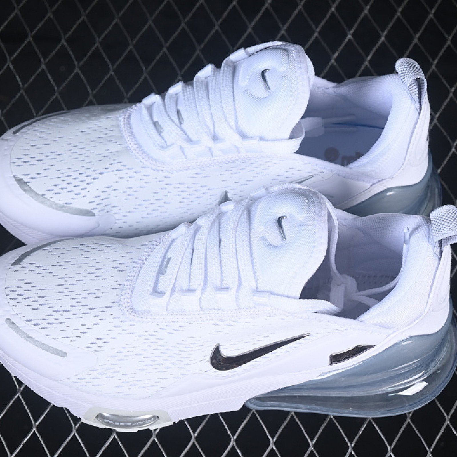 IO9883 104 AIR MAX 270 PREMIUM AIR CUSHION SHOES WHITE/GREY WOMAN:36 39 MAN:40 46