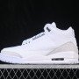 CT8532 111 JORDAN 3 RETRO WHITE/WHITE/METALLIC SILVER MAN:40 48.5