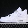 308497 100 JORDAN 4 RETRO WHITE/METALLIC SILVER PURE PLATINUM MAN:40 48.5