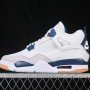 DR5415 100 JORDAN 4 RETRO SB SUMMIT WHITE/NAVY/NEUTRAL GREY/GUM YELLOW/RED MAN:40 48.5