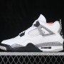 FV5029 100 JORDAN 4 RETRO SUMMIT WHITE/FIRE RED TECH GREY BLACK MAN:40 48.5