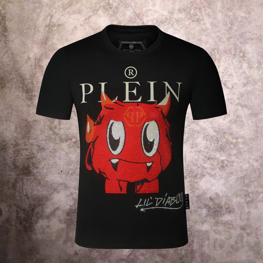 Philipp Plein Round Neck Crystal T-Shirt. 68% OFF