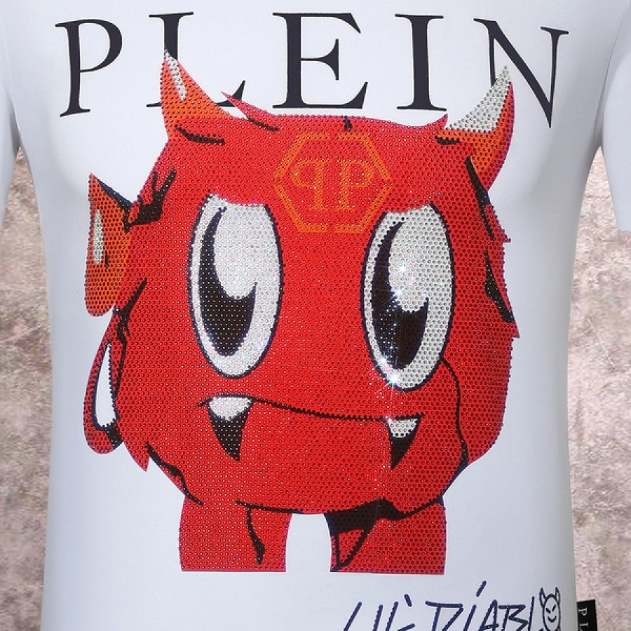 Philipp Plein Round Neck Crystal T-Shirt. 68% OFF