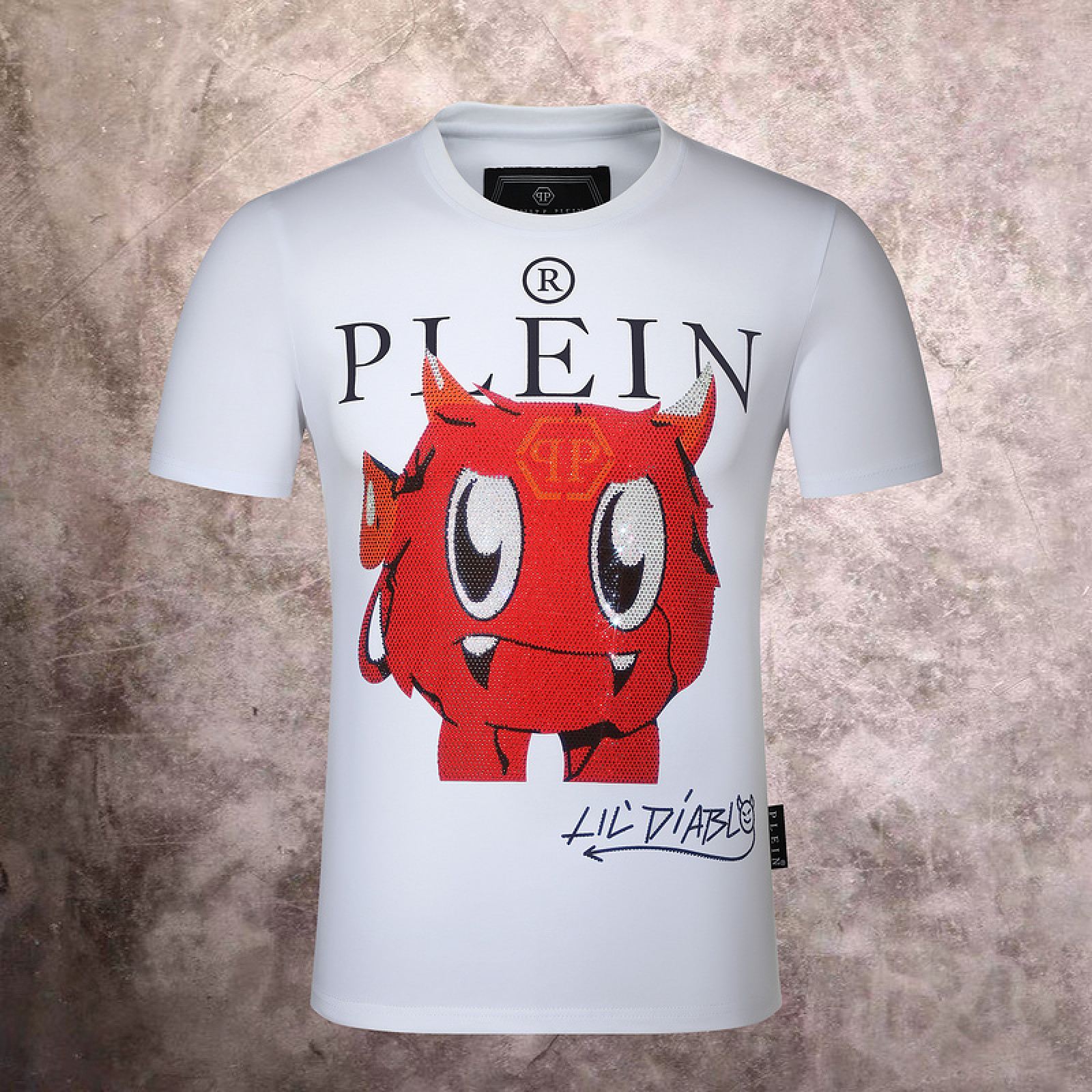 Philipp Plein Round Neck Crystal T-Shirt. 68% OFF