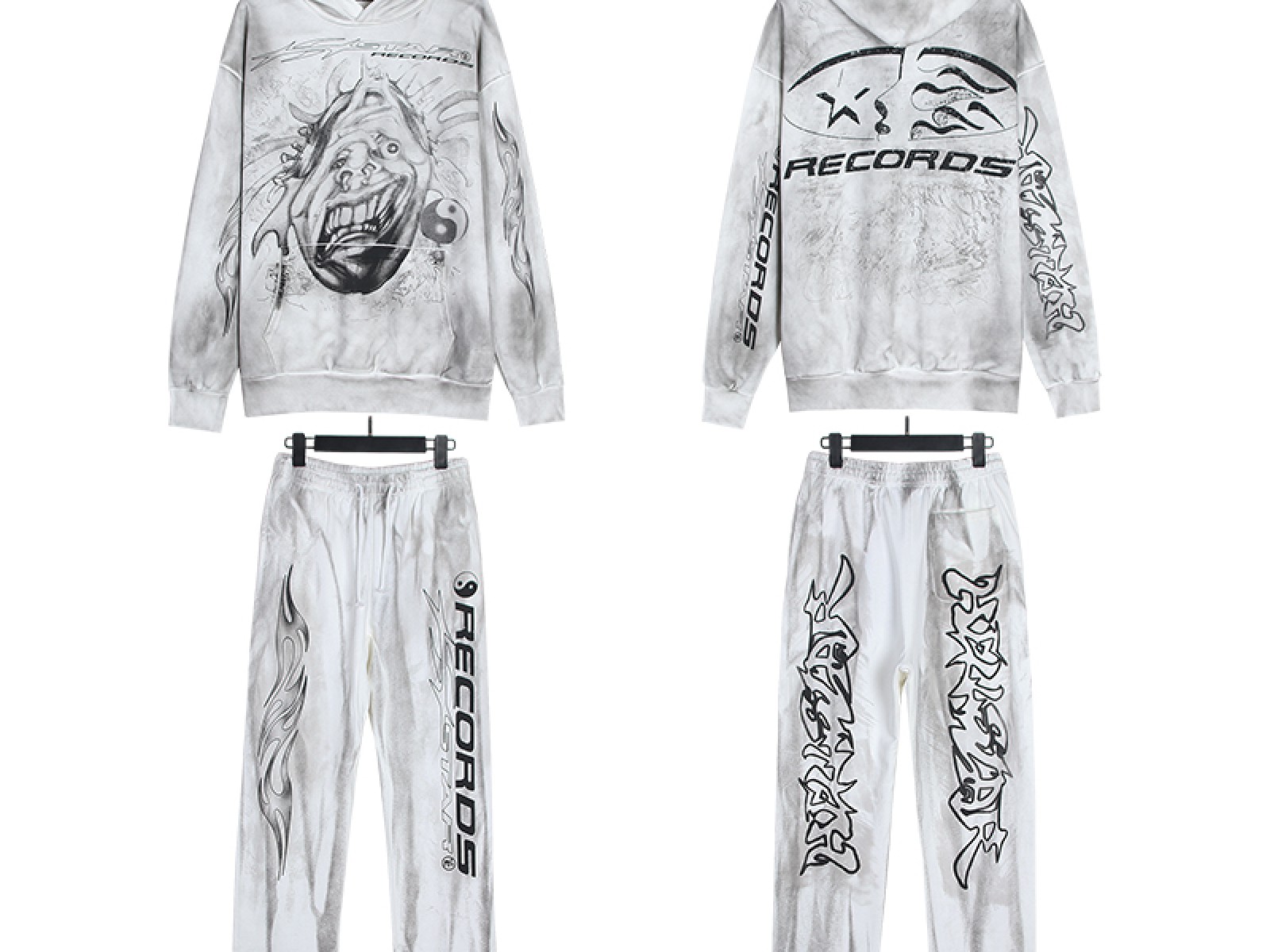 Hellstar Hellstar Stonewashed Distressed Terry High-Street Vintage Hoodie