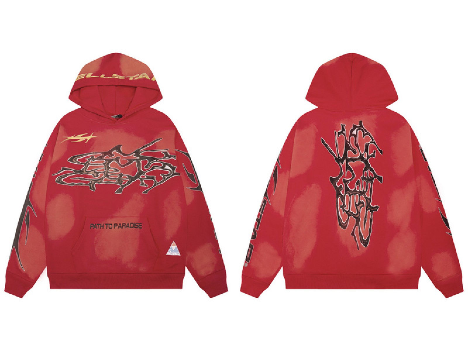 HELLSTAR Red Hoodie and Sweatpants set