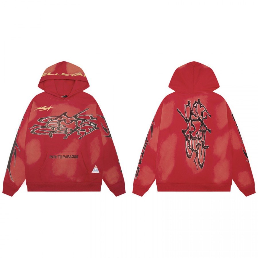 HELLSTAR Red Hoodie and Sweatpants set