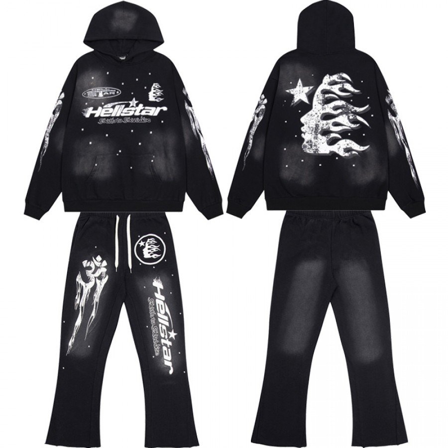 Hellstar Jogging suits Sports Gel Faded Black
