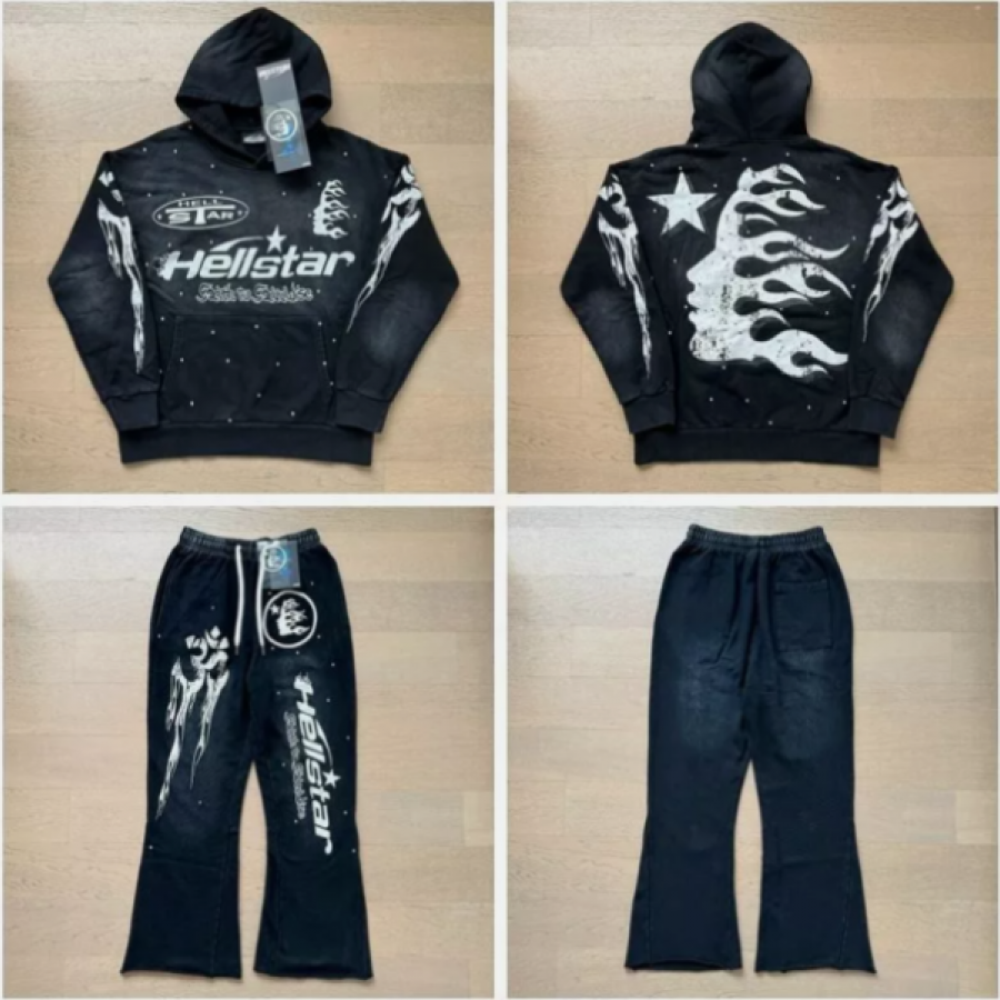 Hellstar Jogging suits Sports Gel Faded Black