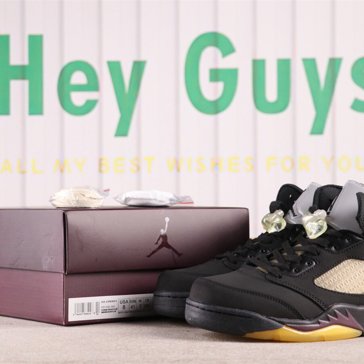 US$53 A Ma Maniére x Air Jordan 5 Black FD1330-001 Size 40-46