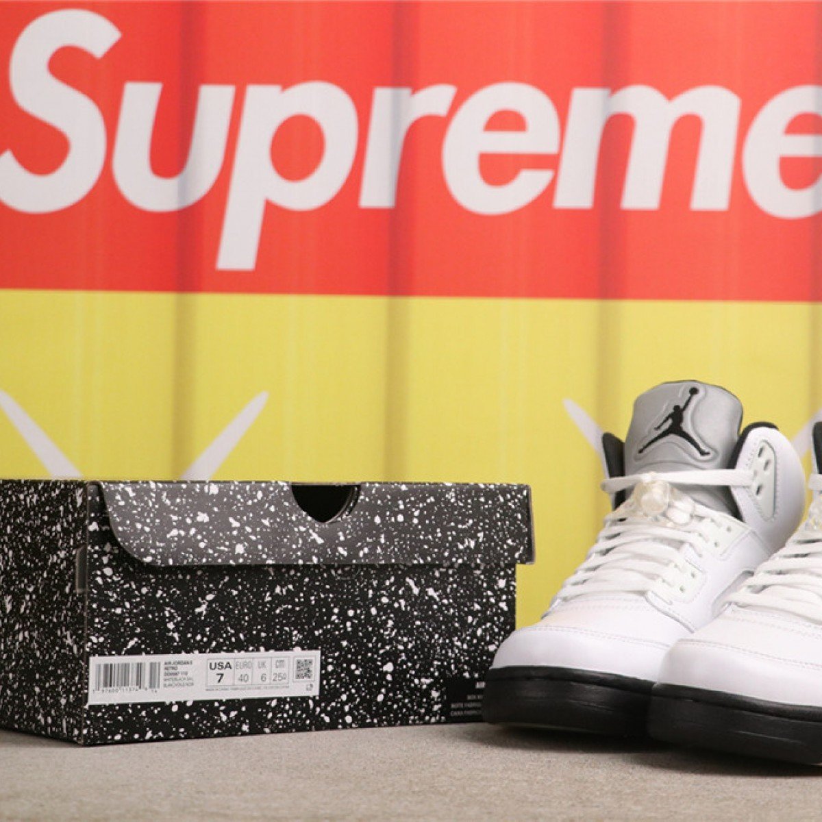 USD$75 Air Jordan 5 White Black-Sail-Metallic Silver DD0587-110 