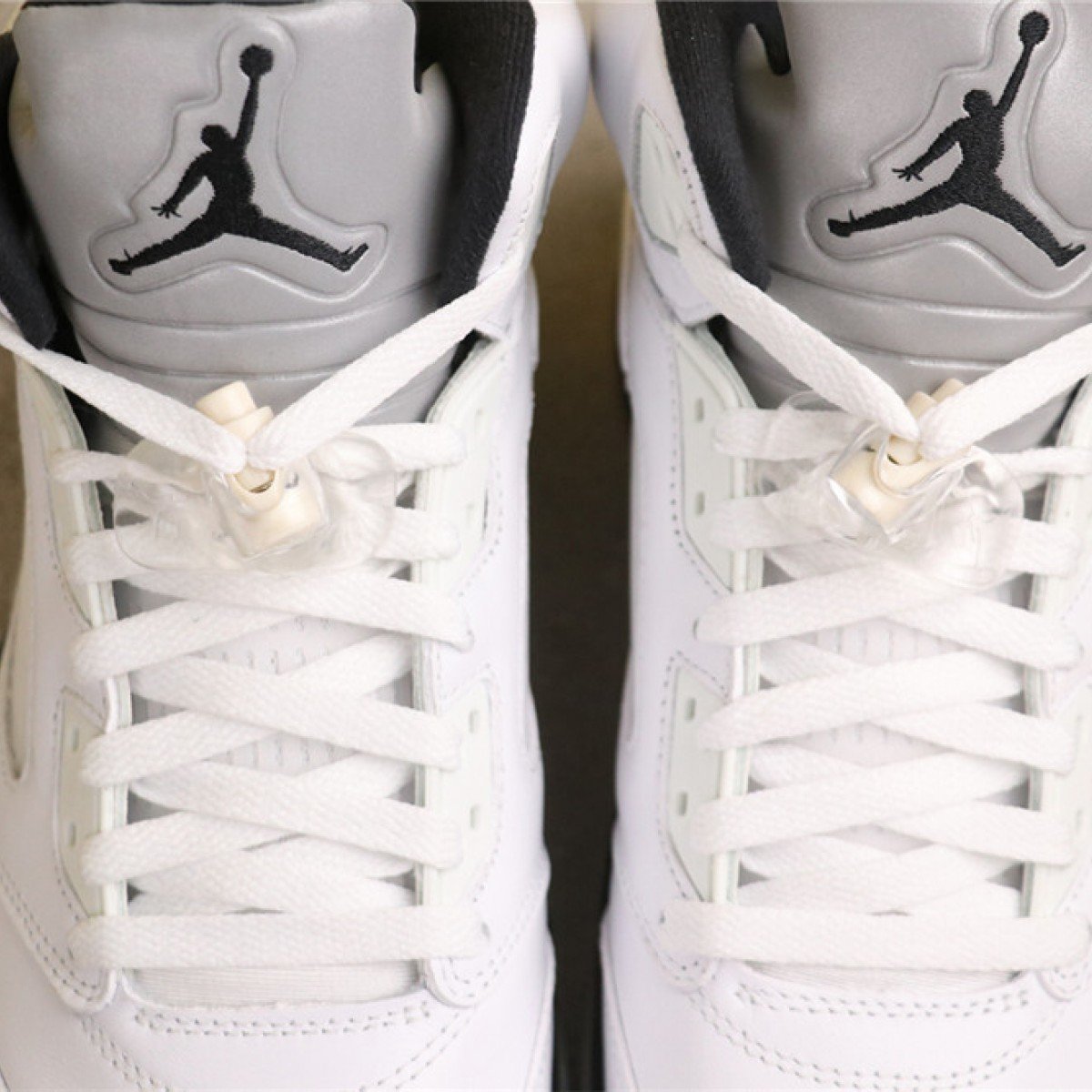 USD$75 Air Jordan 5 White Black-Sail-Metallic Silver DD0587-110 