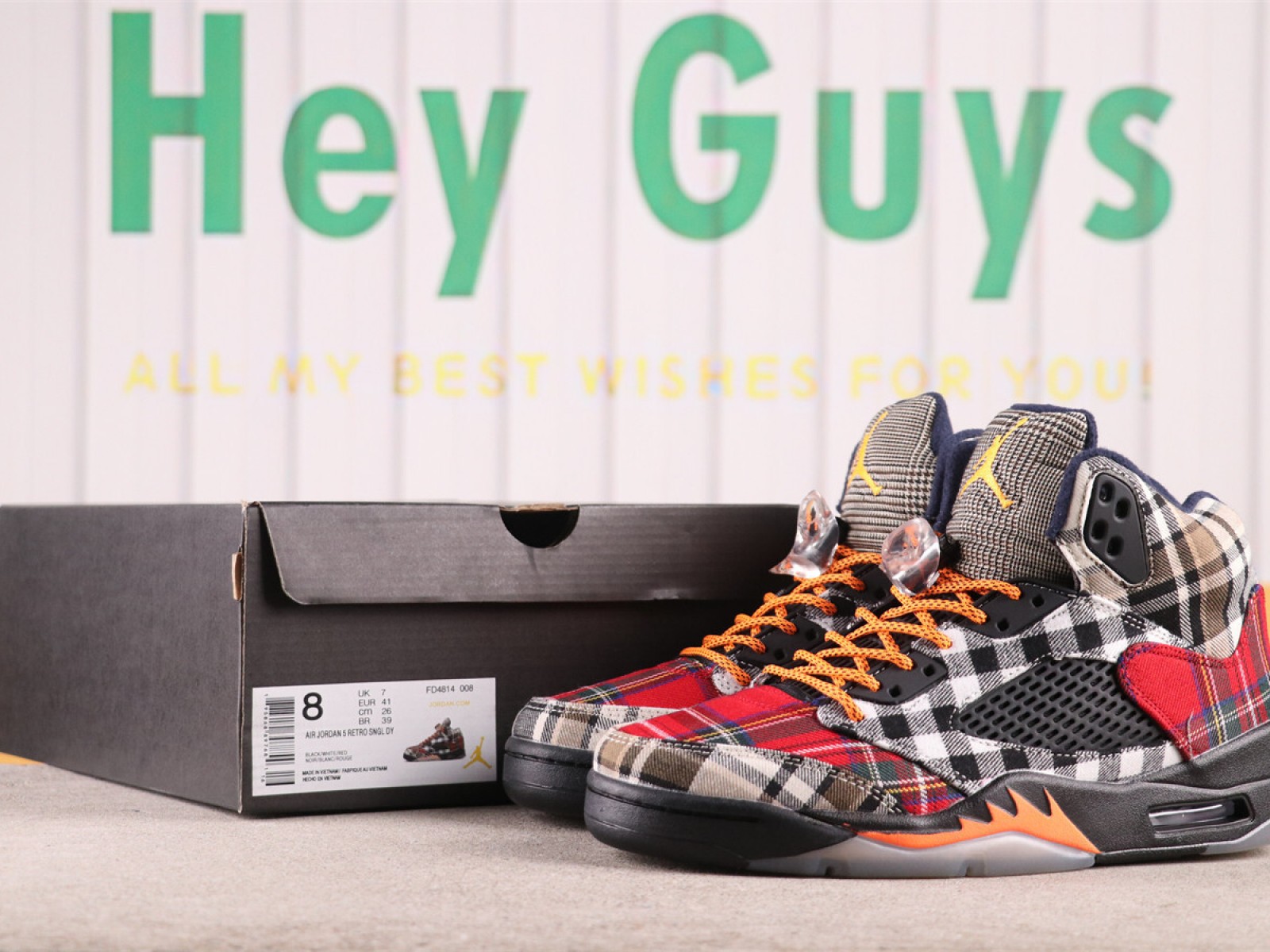 Air Jordan 5 GS Plaid FD4814-008