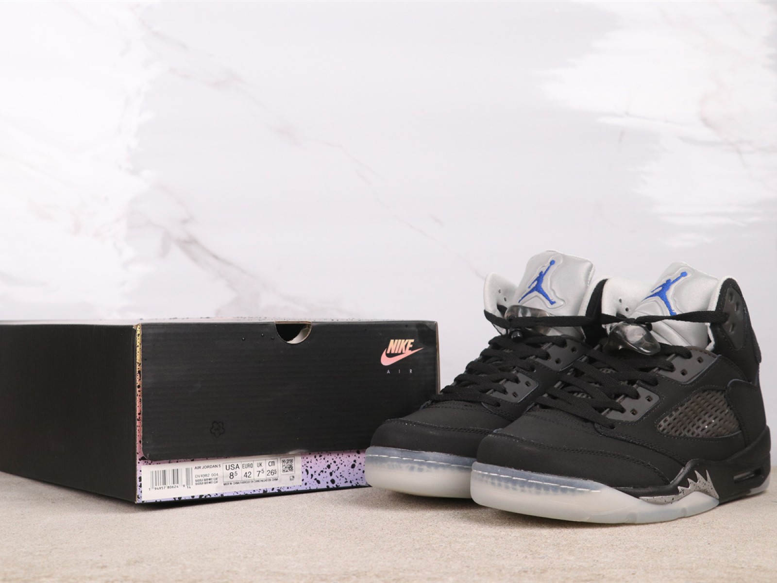 Awake NY x Air Jordan 5 Black Racer Blue DV4982-004