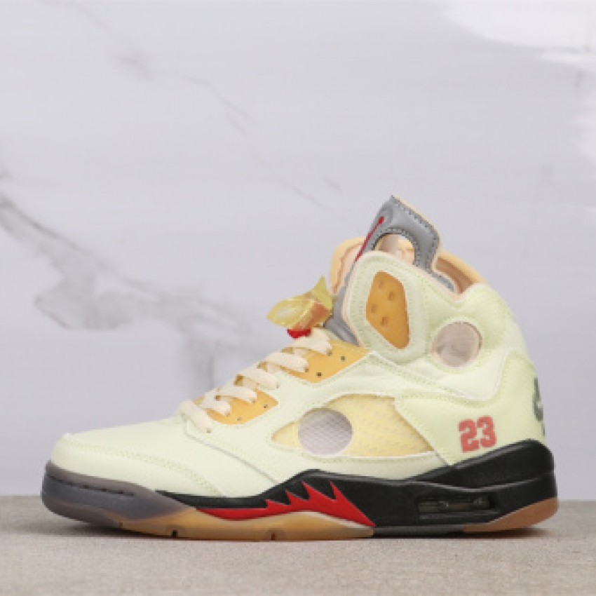 OFF-WHITE x Air Jordan 5 "Sail" DH8565-100