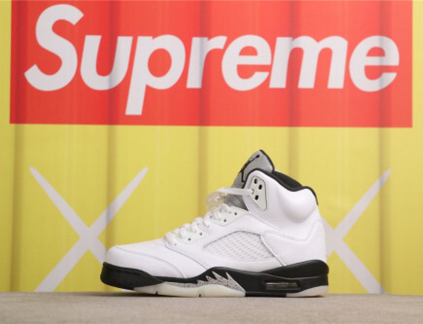 Air Jordan 5 "White Black Sail Metallic Silver" DD0587-110