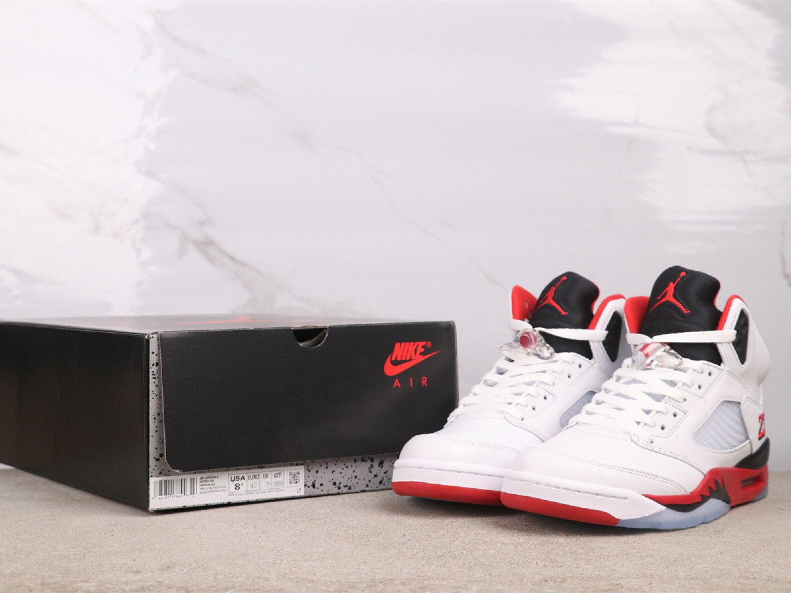 Air Jordan 5 Fire Red Black Tongue HQ7978-101