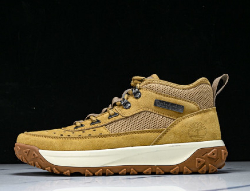 Outdoor Mid Top Dr. Martens Boots - Khaki/White | TB100-2525