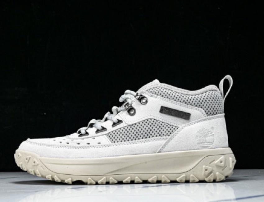 Outdoor Mid Top Dr. Martens Boots - White/Black/Beige | TB100-2525