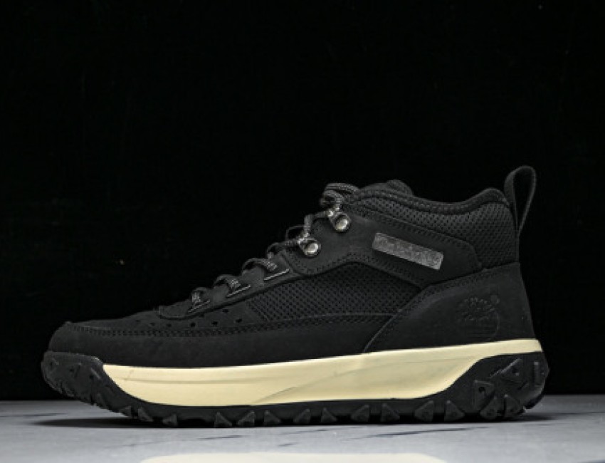 Outdoor Mid Top Dr. Martens Boots - Black/Beige | TB2525-A13