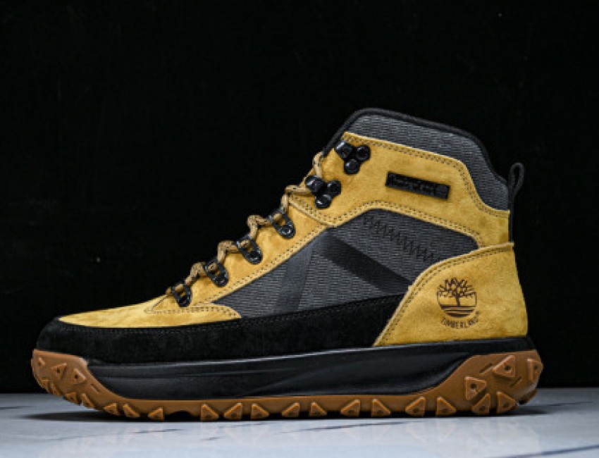 Outdoor High Top Dr. Martens Boots - Khaki/Black/Brown | TBA67JC-997