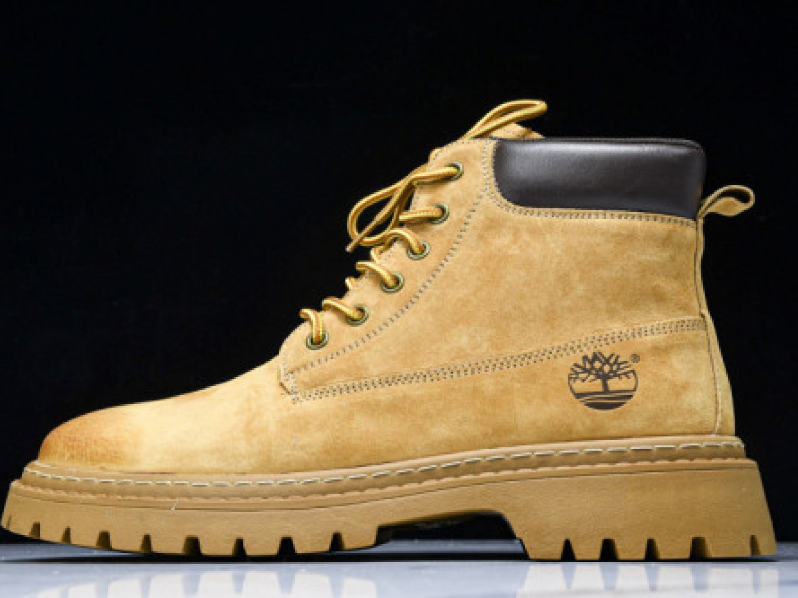 Outdoor Mid Top Casual Boots - Khaki/Black | TB10068