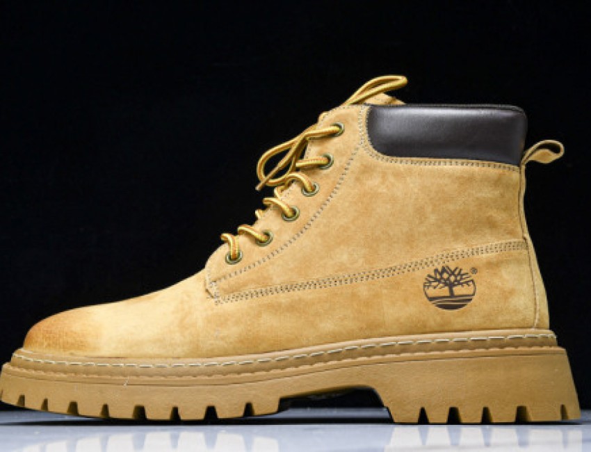 Outdoor Mid Top Casual Boots - Khaki/Black | TB10068