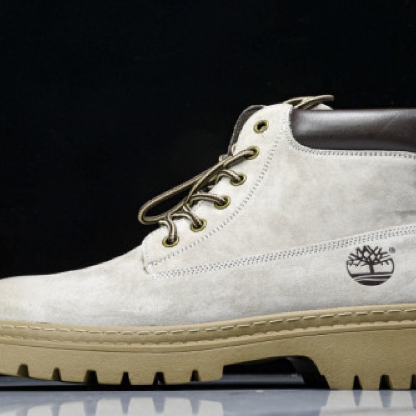 Outdoor Mid Top Casual Boots - Light Gray/Black/Brown | TB10068