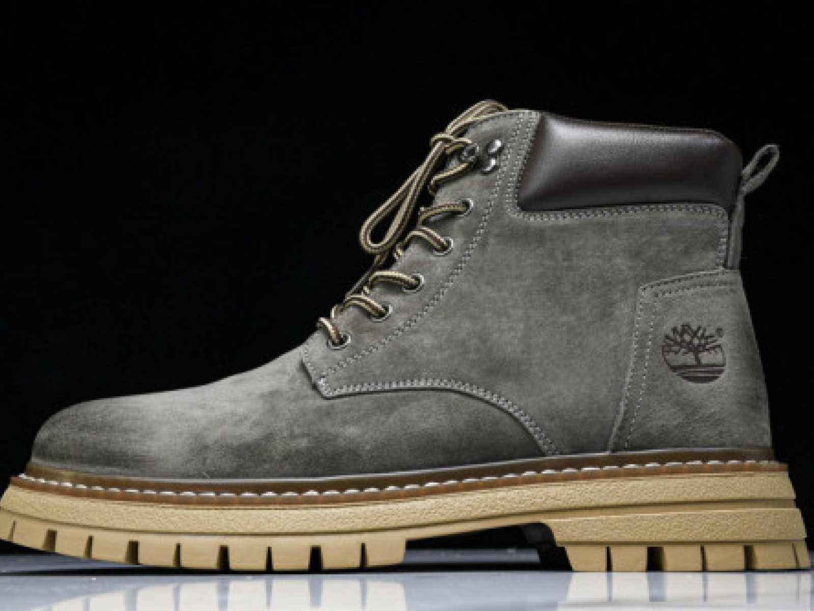Outdoor Mid Top Casual Shoes - Concrete Grey/Black/Brown | TB10076