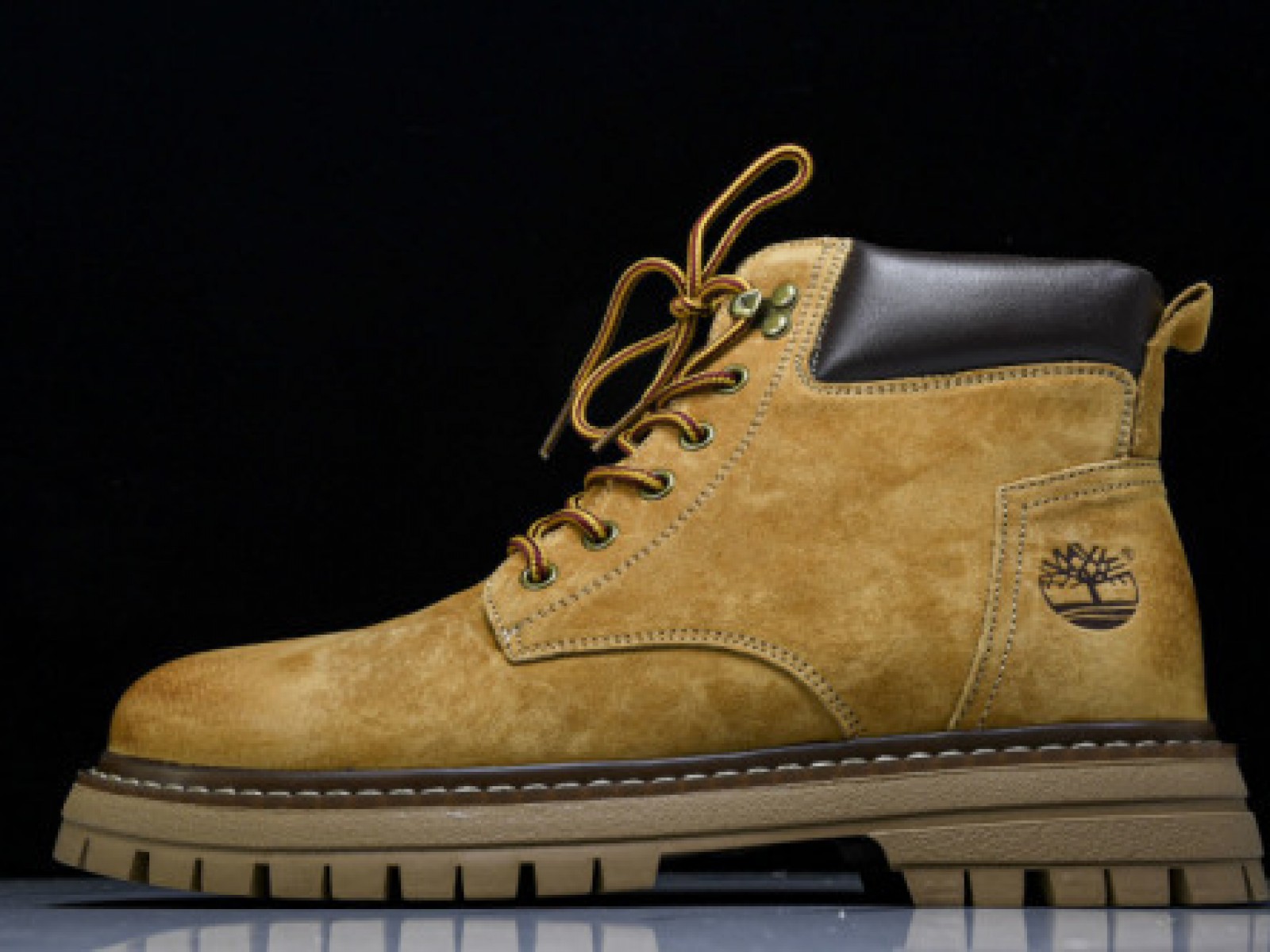 Outdoor Mid Top Casual Shoes - Khaki/Black | TB10076