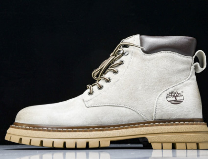 Outdoor Mid Top Casual Shoes - Light Gray/Black/Brown | TB10078