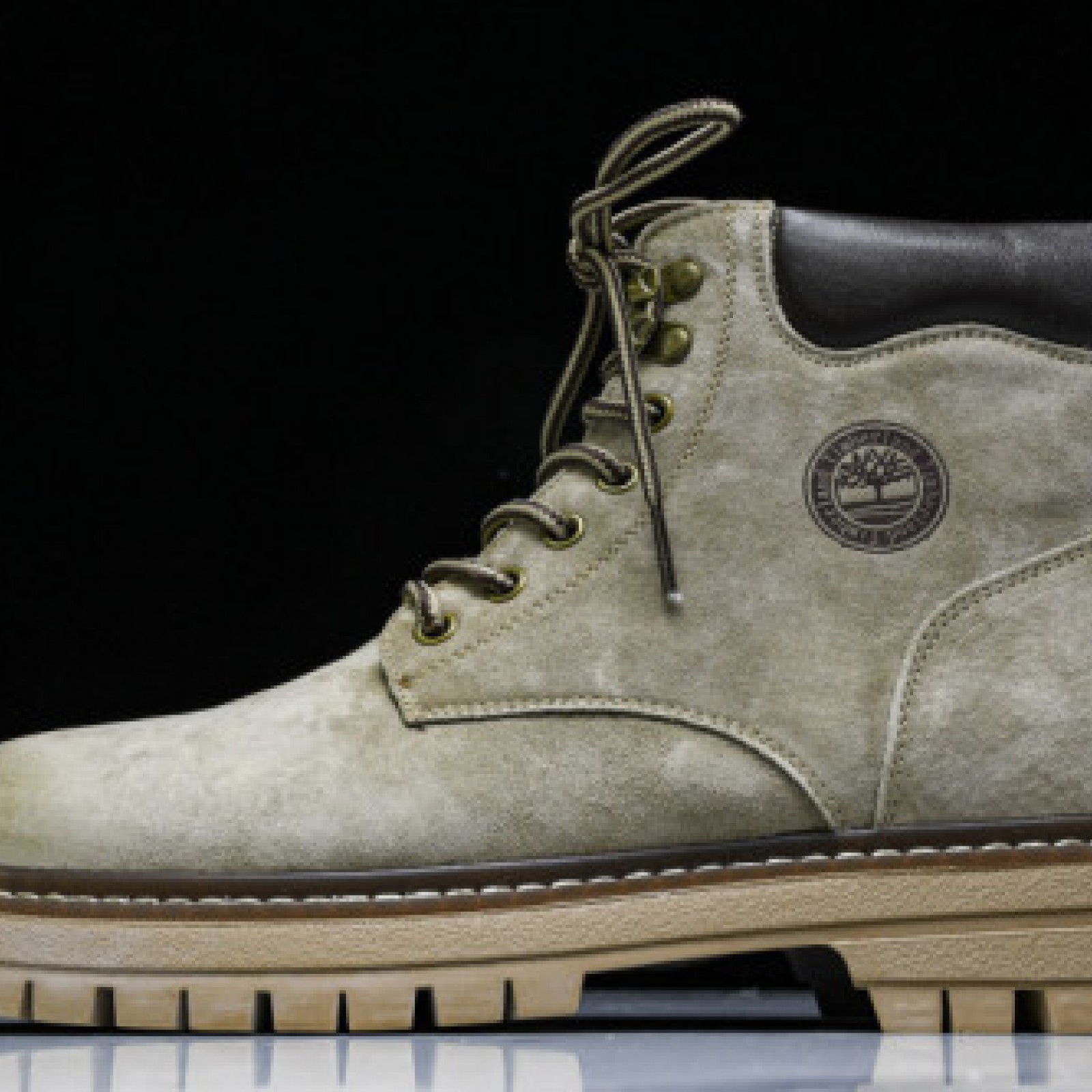 Outdoor Mid Top Casual Boots - Concrete Grey/Black/Brown | TB10082