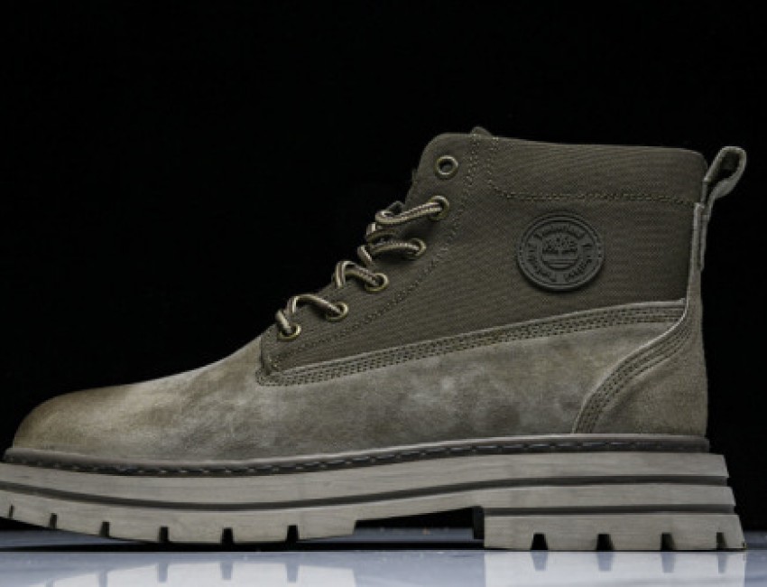 Outdoor High Top Casual Boots - Concrete Grey/Coffee | TB23066