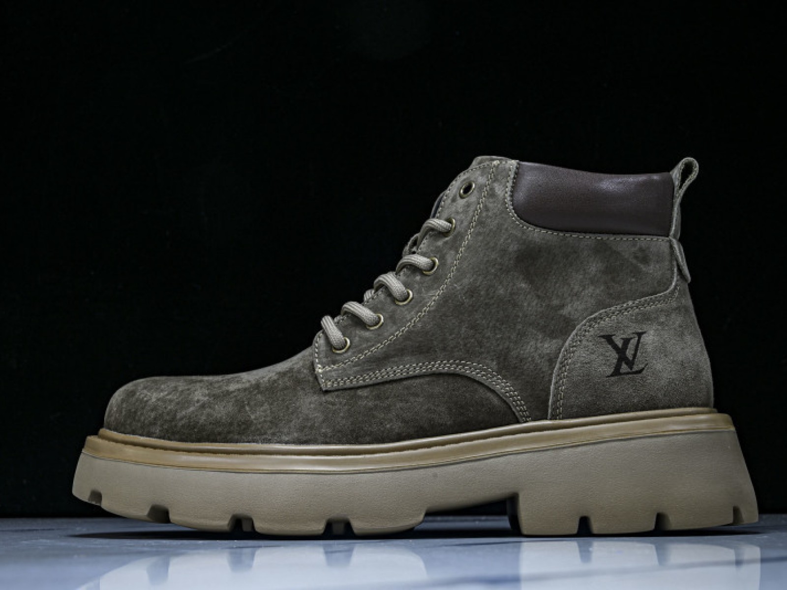 Dr. Martens Yellow Martin Boots with Light Sole - Green/Brown