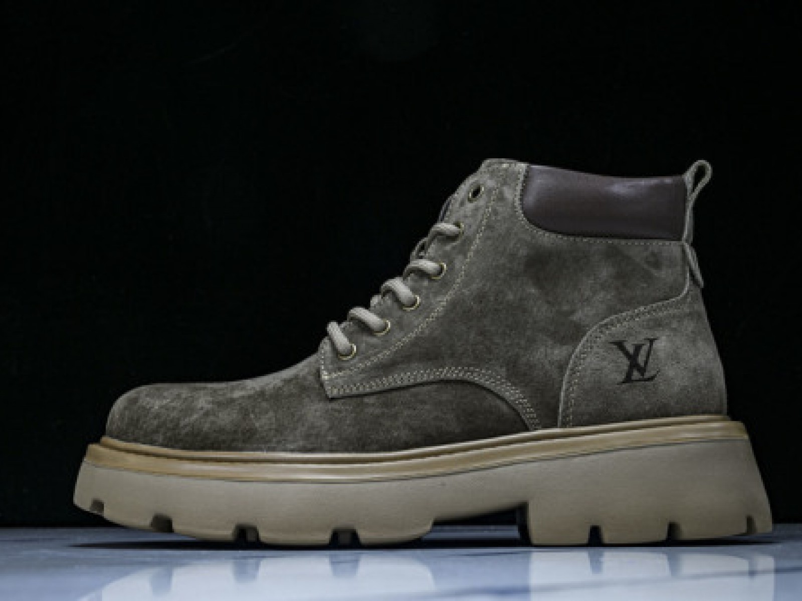 Dr. Martens Yellow Martin Boots with Light Sole - Green/Brown