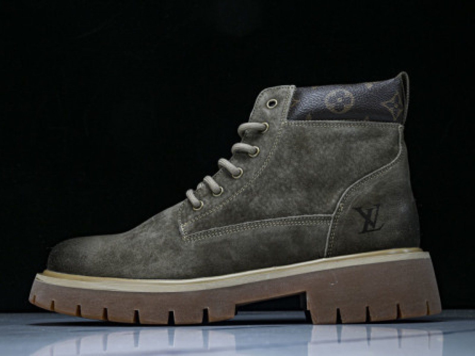 Dr. Martens Green Martin Boots with Light Sole - Green/Brown/Black