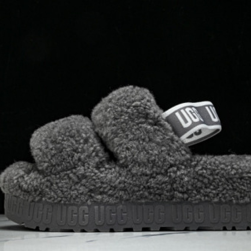 2025 New Style Women's Frosted Thick Sole Sandals with Sponge - Black/Grey